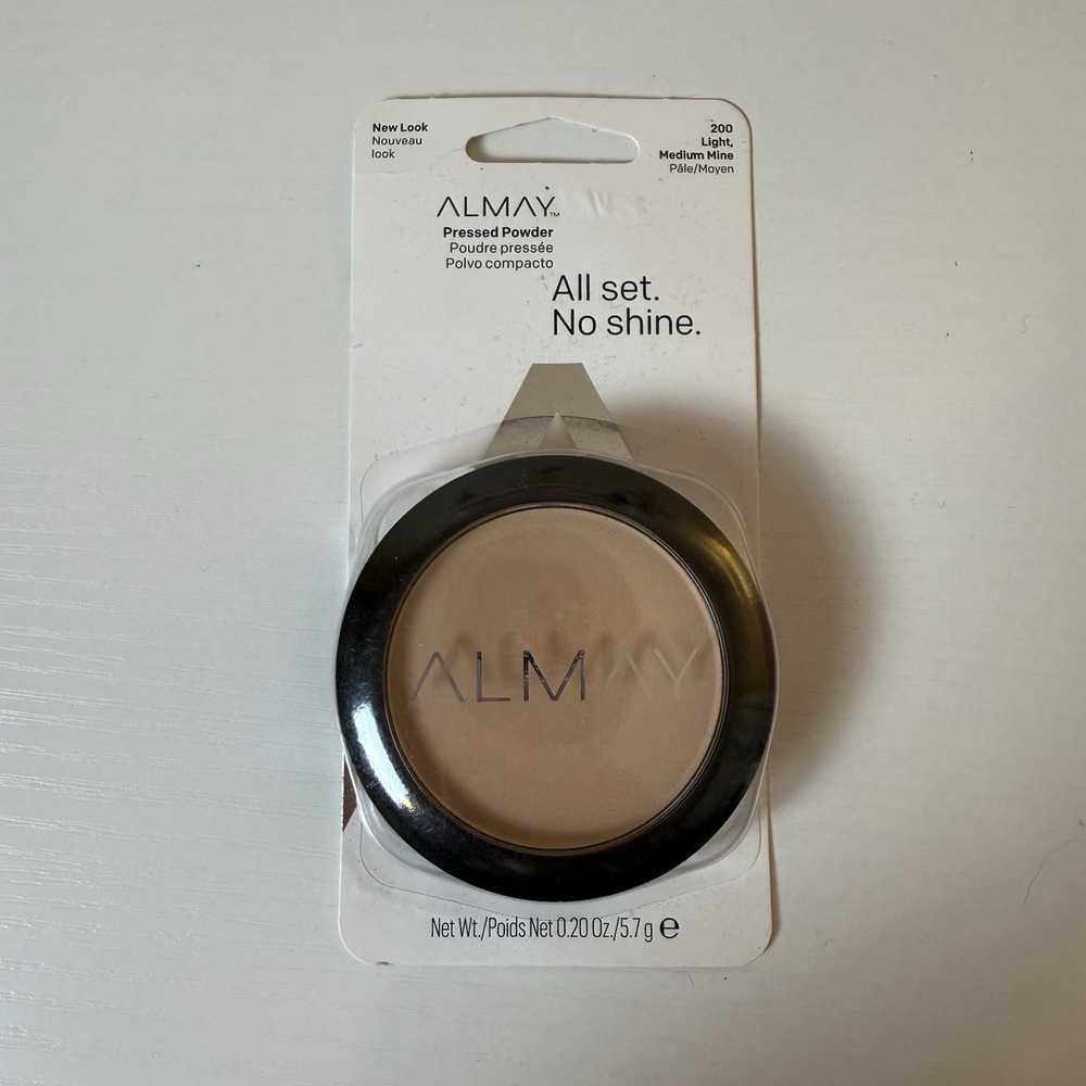 Almay Pressed Powder All Set No Shine 200 Light Medium Mine NEW SEALED!